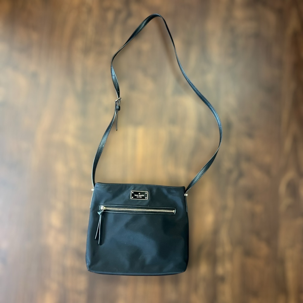 Kate Spade Dessi Wilson Road Nylon Crossbody Bag Handbag Purse Black - Picture 2 of 13